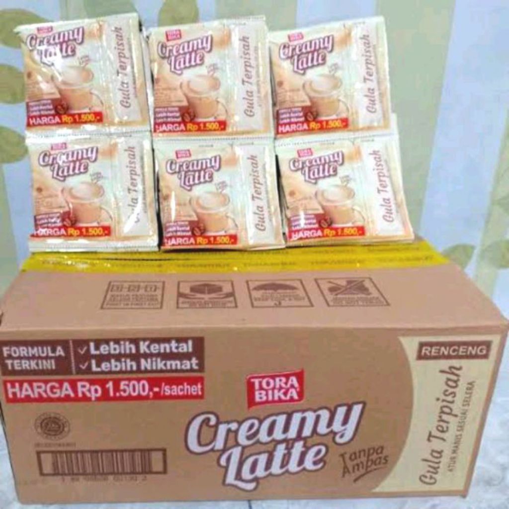 Torabika creamy latte 1 dus isi 12 renceng