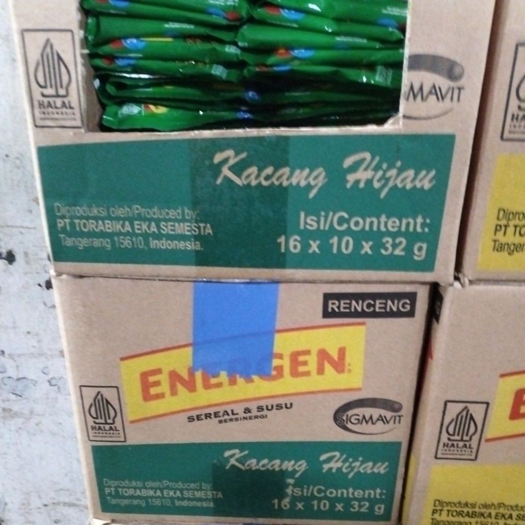 Energen kacang hijau 1 dus isi 16 renceng