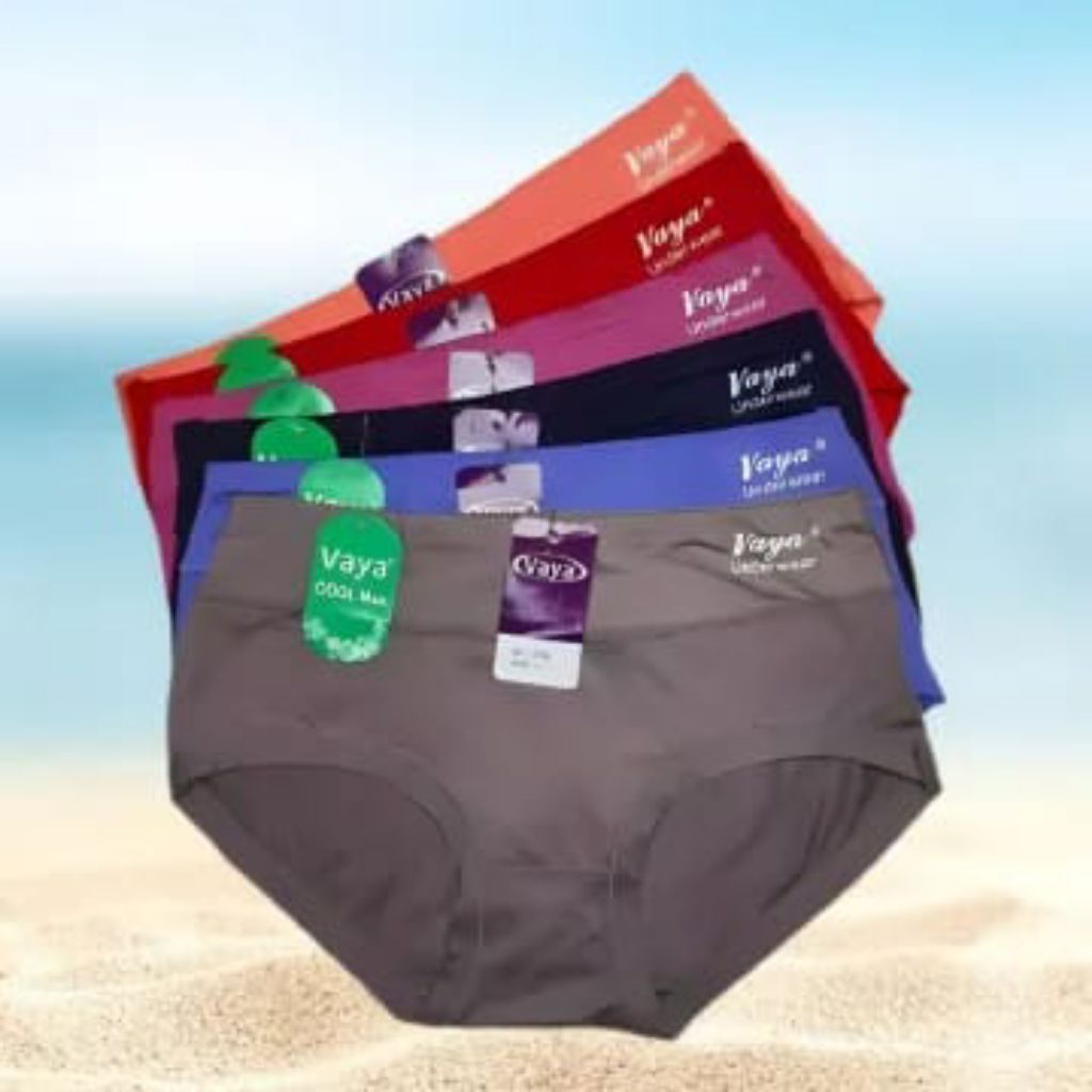 [PROMO MURAH] 6pcs  CELANA DALAM WANITA/ CD CEWEK MERK VAYA  232 RANDOM BAHAN ADEM NYAMAN