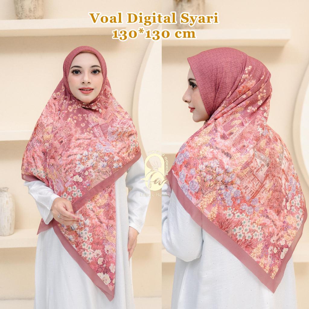 Hijab Segi Empat Motif Voal Premium Jumbo 130 x 130 | Kerudung Segi Empat Syar’i