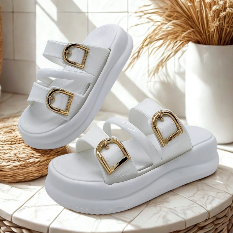 (Surabaya)Sandal Wanita Kekinian Sandal Jelly Wanita Tinggi Wedges Sandal Fuji Wanita Korea