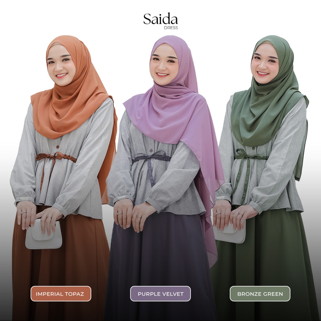 Gamis Saida Dress Yasmeera/Gamis muslimah sale