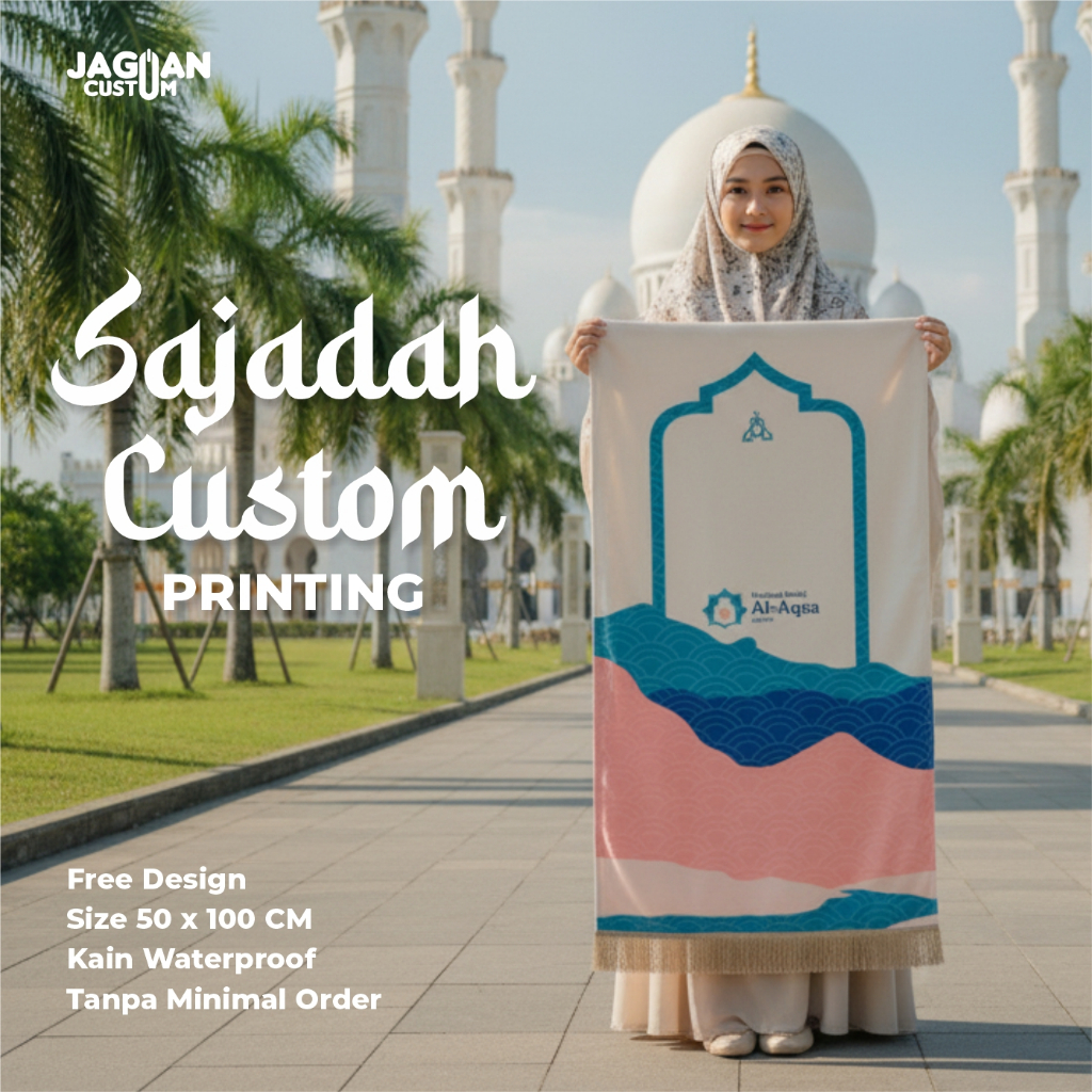 Sajadah Custom Printing Nama Souvenir Ulang Tahun Anak, Tahlil, Yasin, dll