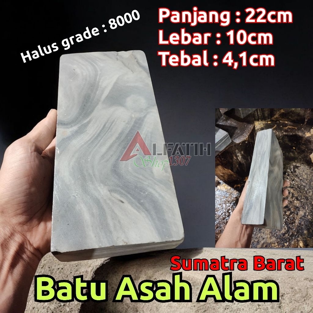 batu asah tebal Halus Grade 8000 Alam potong 100% Asli Sumatra Barat Pengasah pisau G0l0k Super Taja