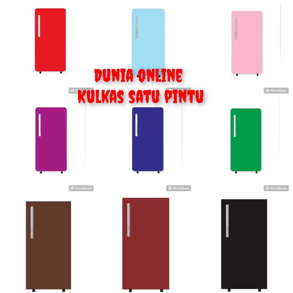 STIKER KULKAS SATU PINTU MOTIF POLOS