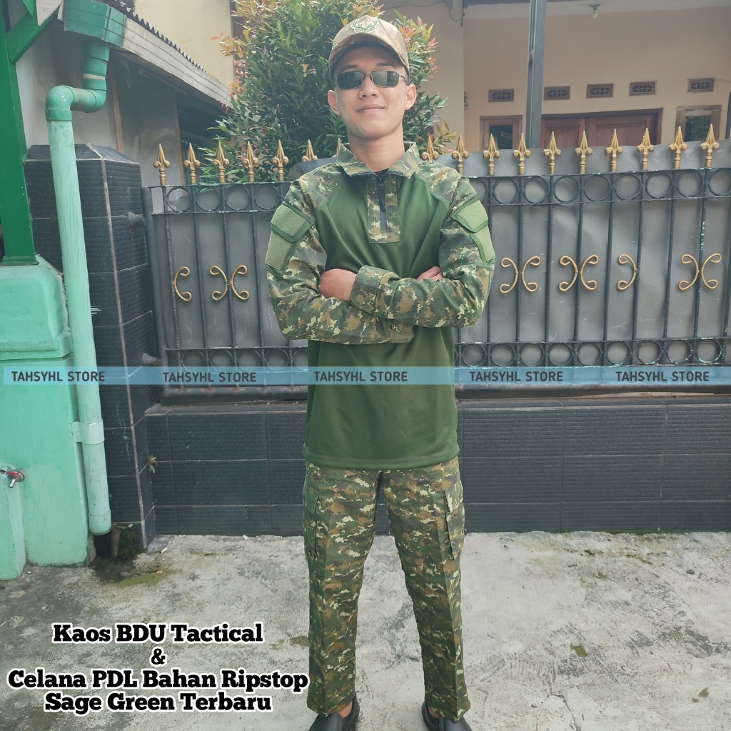 Setelan BDU TNI Sage Green Terbaru 2025 / Seragam BDU Sage Green Terbaru Premium