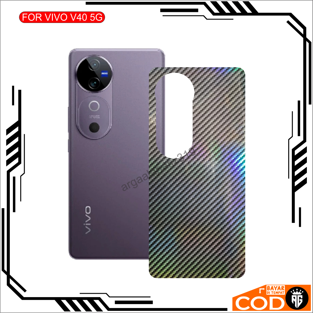 PROMO Graskin Carbon VIVO V40 5G Terbaru Anti Jamur Pelindung Belakangan HP
