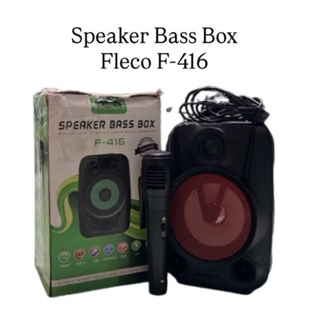 Jual Speaker Fleco Bas Box F-416/Speaker Fleco Murah Dengan Mic