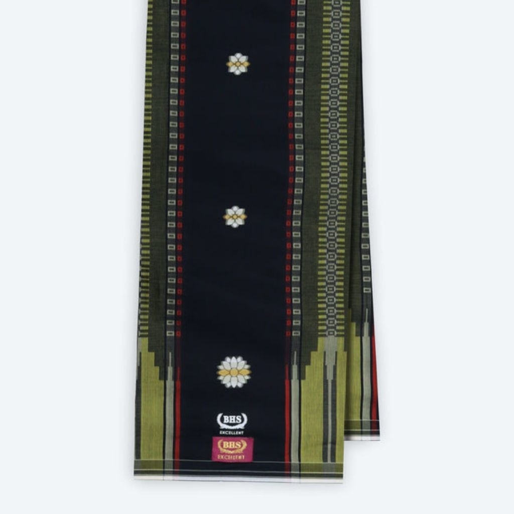 Sarung BHS Excellent Gold Motif E52 SGF SJ Hitam Kuning