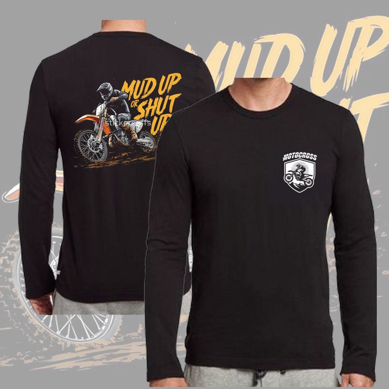 kaos motorcross pria / kaos motor cross lengan panjang / kaos katun adem
