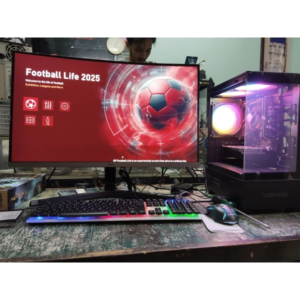 pc gaming intel core i7 6700 + monitor led 27 inci