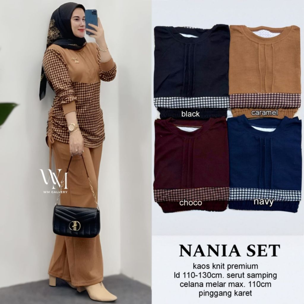 Baju Setelan Wanita Premium Nania Set By W&W Clothing