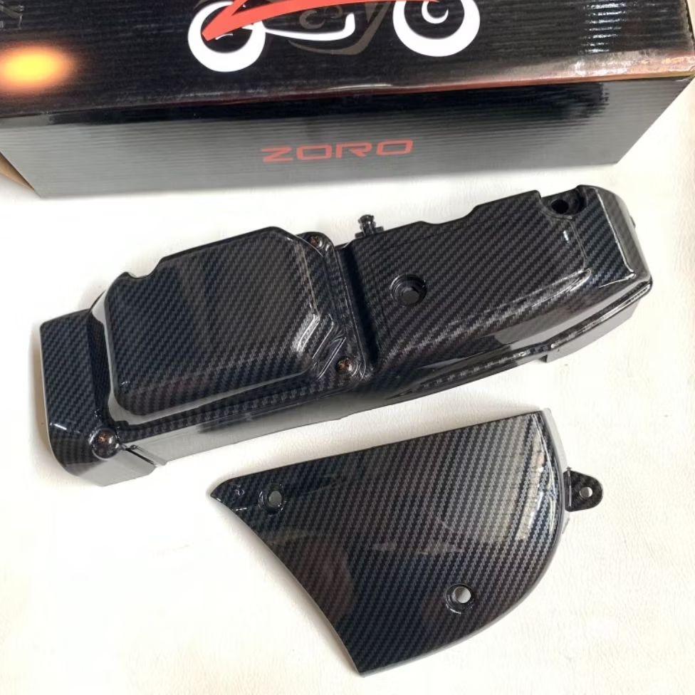 COVER PAKET SATU SET 2 ITEM TUTUP CVT+TUTUP KEONG MIO SPORTY/MIO LAMA/MIO SMILE CARBON IMPORT ZORO