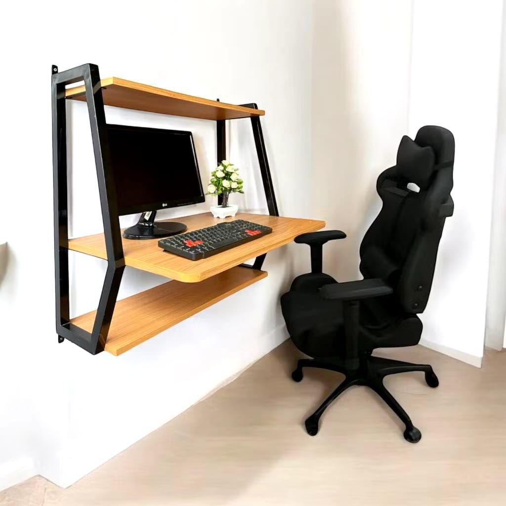 Meja tempel dinding meja laptop meja belajar meja komputer industrial aesthetic