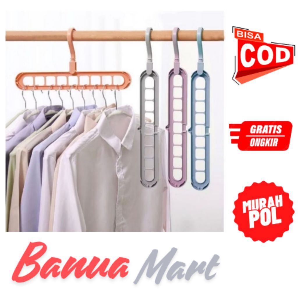 HANGER 9 LUBANG / Hanger Baju / Kastok / Gantungan Baju 9 Lubang / Sembilan Lubang