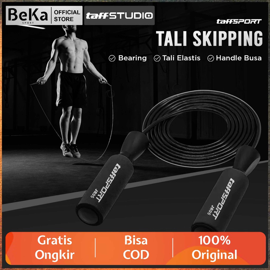BEKA Tali Skipping Speed Jump Rope 2.5M Putaran Lancar