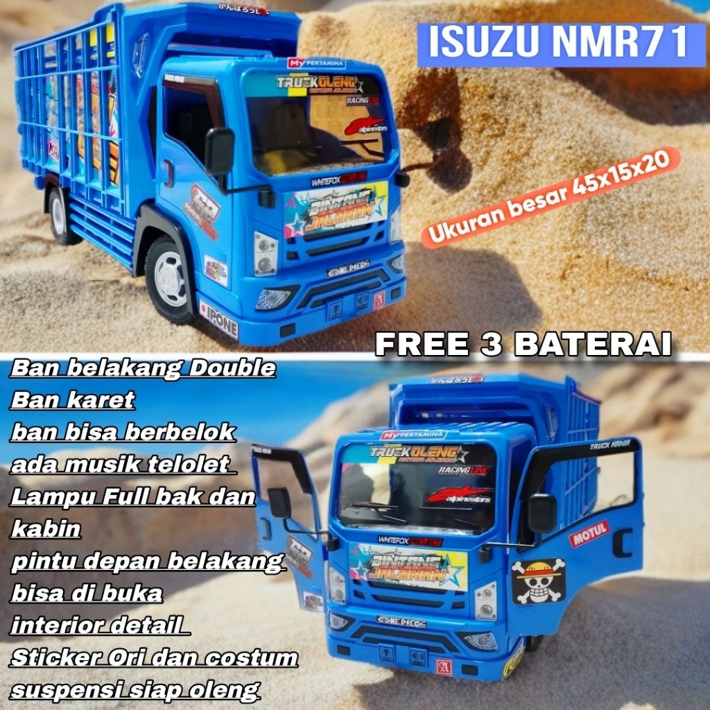Miniatur truck basuri besar mobilan truck model isuzu giga by jsp