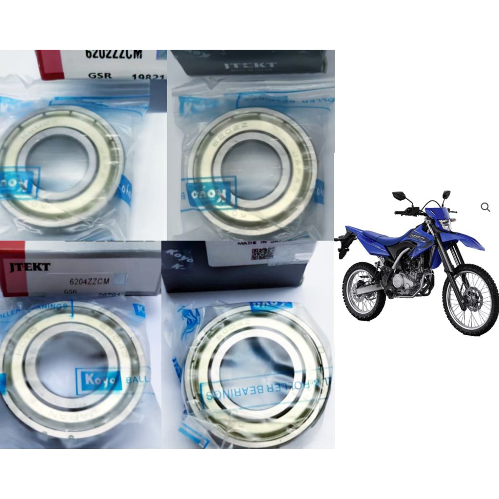Bearing Roda depan belakang set 4PCS 6202zz 2PCS+6204zz+6004zz Koyo Japan for Yamaha WR 155 ORI