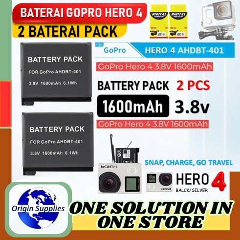 Baterai GoPro Hero 4 Silver Action Cam Battery Replacement GoPro Hero 4 Black
