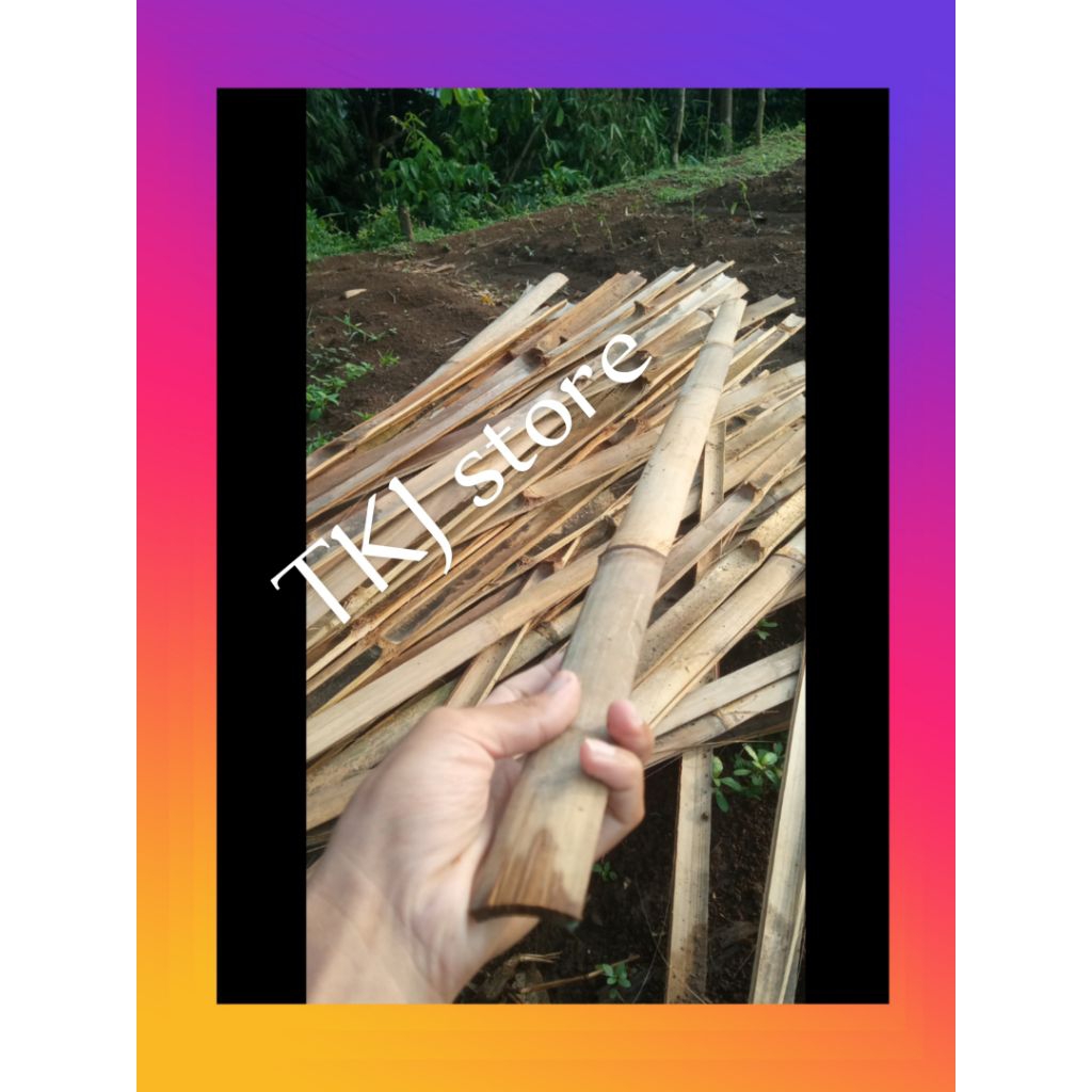 Bilah Bambu  Alami Serbaguna| ajir bambu| turus tanaman| Bahan Anyaman, Kerajinan, Dekorasi Rumah, P