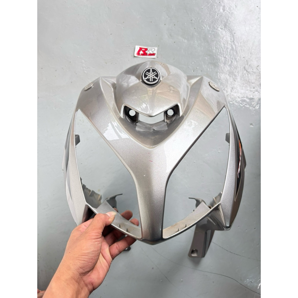 cover legshield leksil legshild tameng dada depan original ori copotan yamaha nouvo z silver
