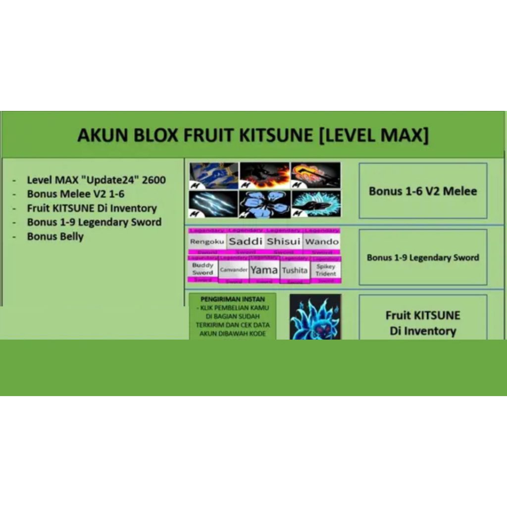 Akun Blox Fruit Murah {KITSUNE}