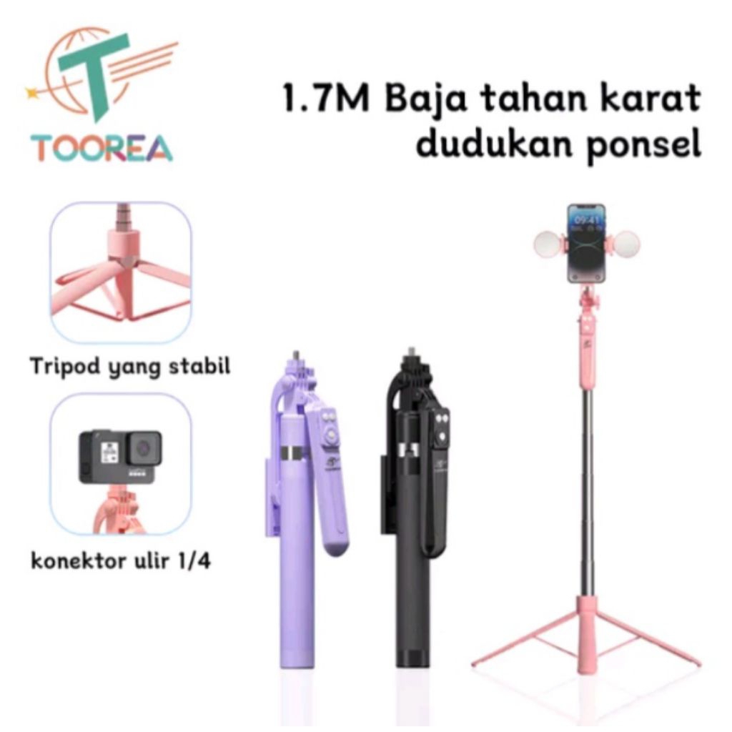 Tripod Toorea 170cm + 1lampu Ring LED