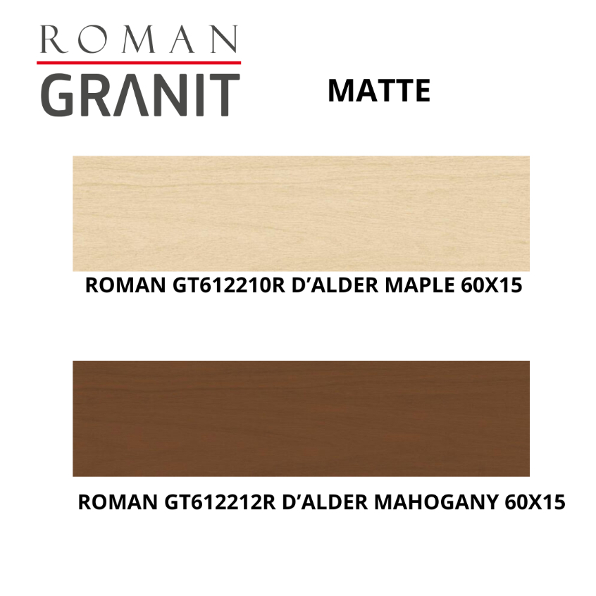 ROMAN D'ALDER MAPLE, MAHOGANY DAN WENGUE 60X15