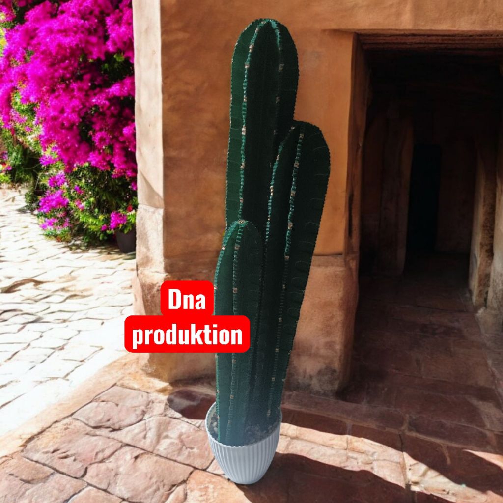 1 set kaktus imitasi, kaktus koboy sudah berikut pot, tanaman kaktus imitasi