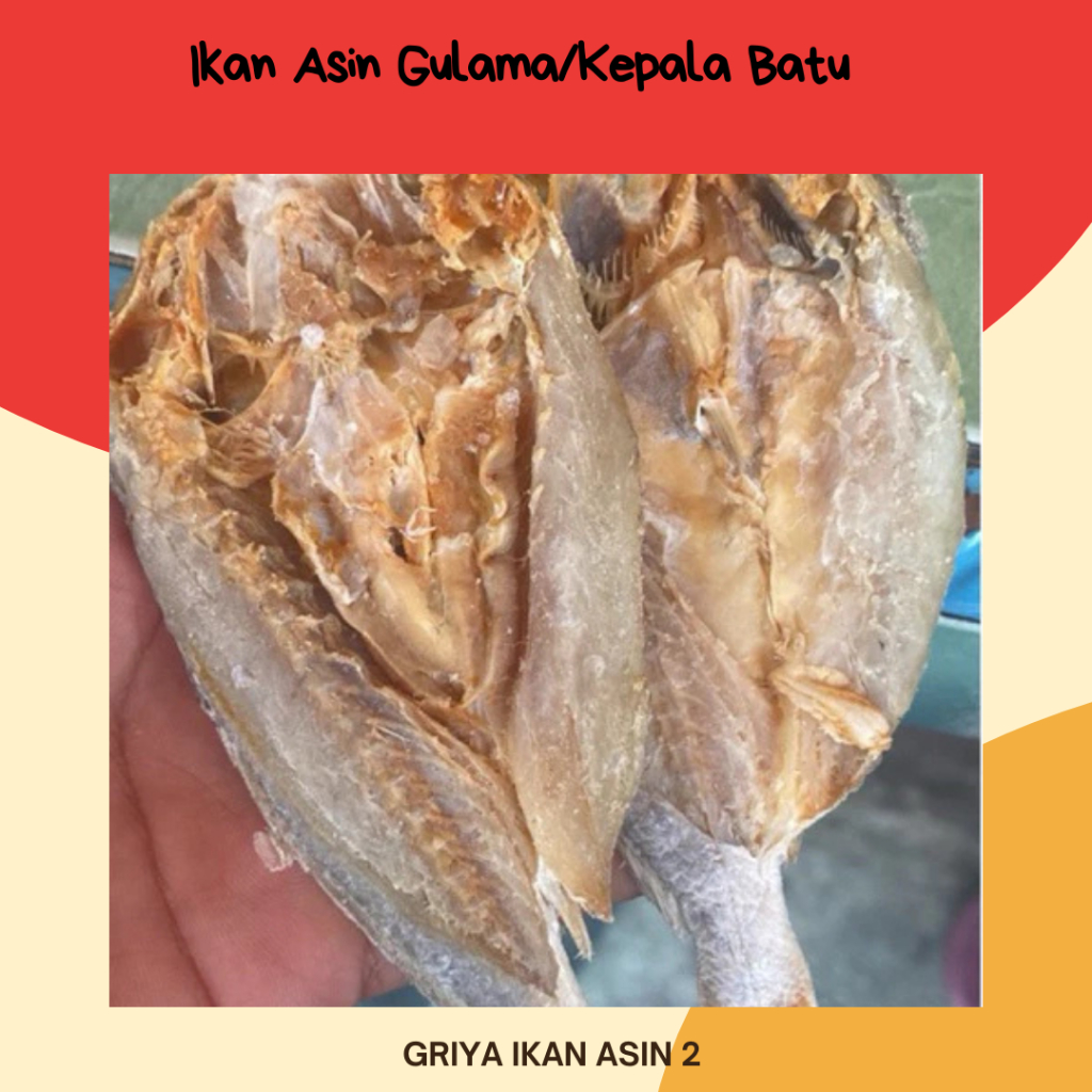 Ikan Asin Kepala Batu Belah Ukuran kecil Sedang 1 Kg/ikan asin kepala batu 1 kg termurah