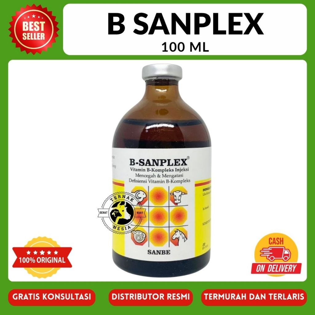 B Sanplex 100 ml SANBE - Vitamin B komplek Hewan