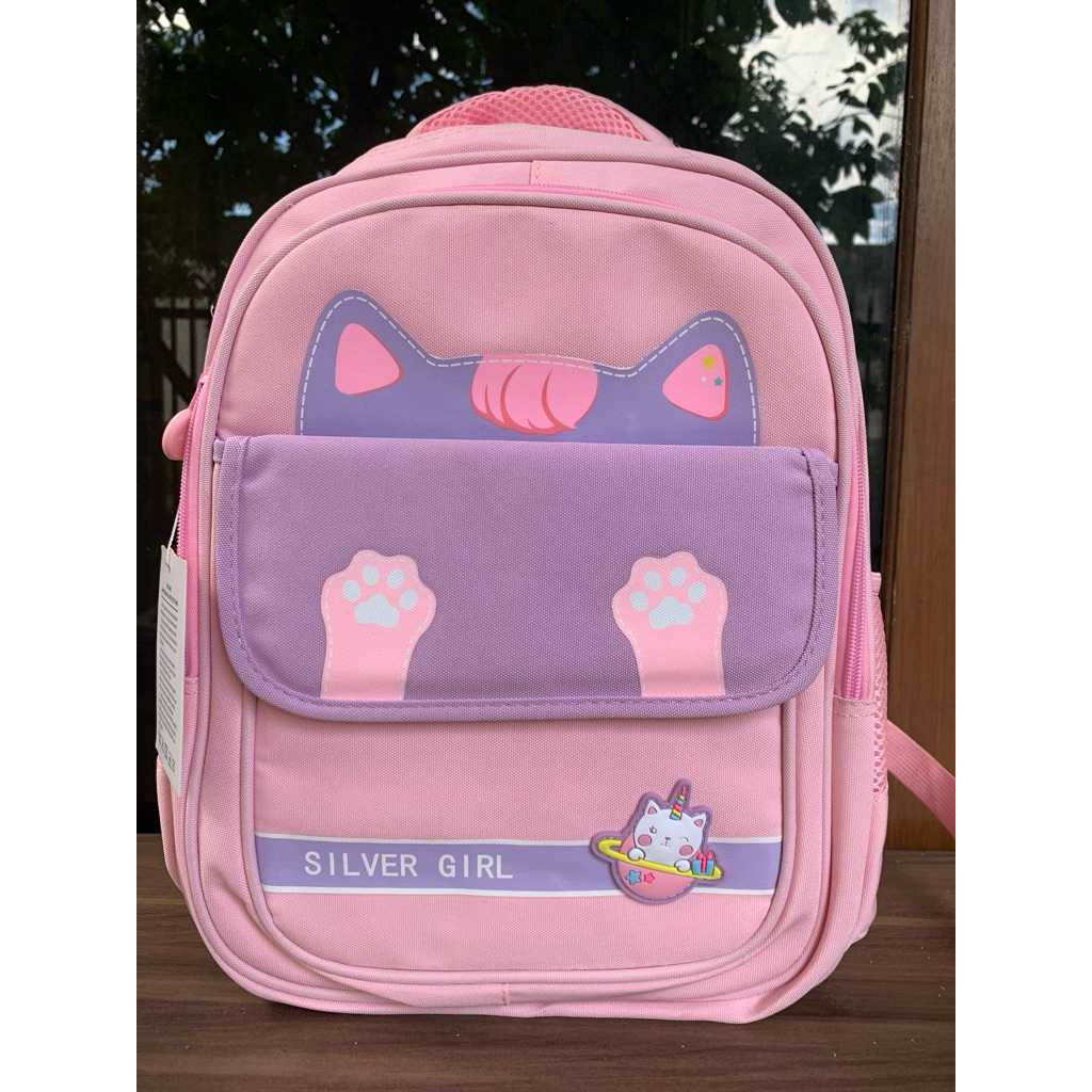 tas ANAK Cewek SILVERGIRL by ALTO. tas anak pink. tas PINK bahan tebal. tas anak import