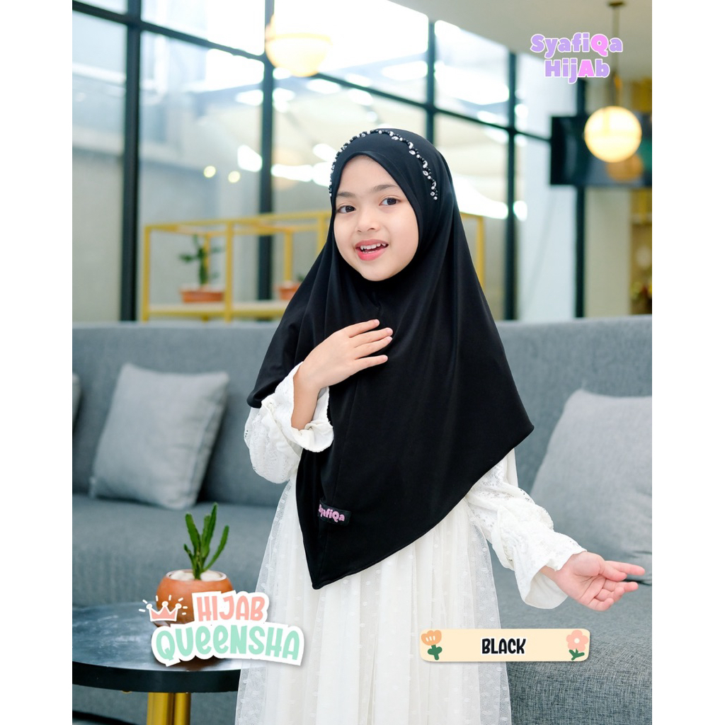[ Free Ciput ] Hijab Queensha by Syafiqa Hijab | Hijab Anak Jersey Premium | Kerudung Anak Balita Re