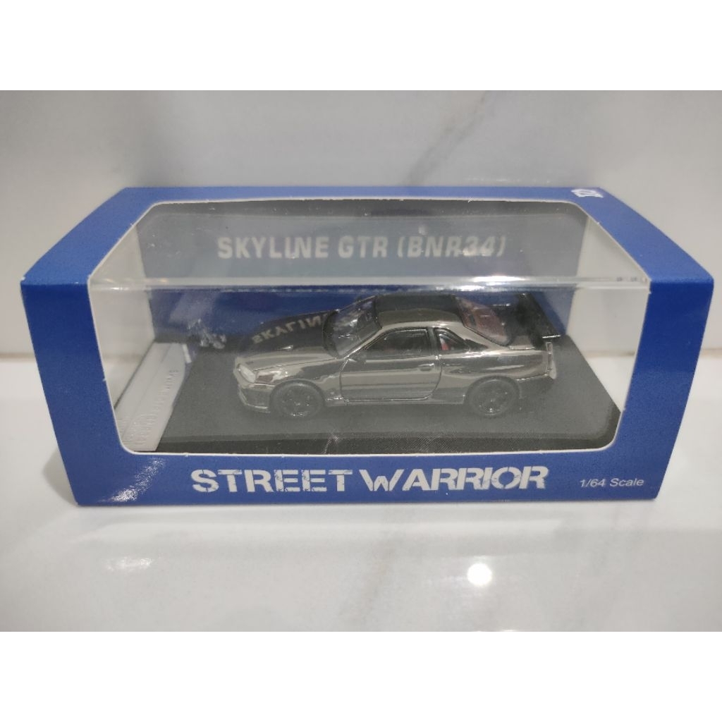 Street Weapon, Nissan Skyline ER34 LBWK Chrome Grey, Loose