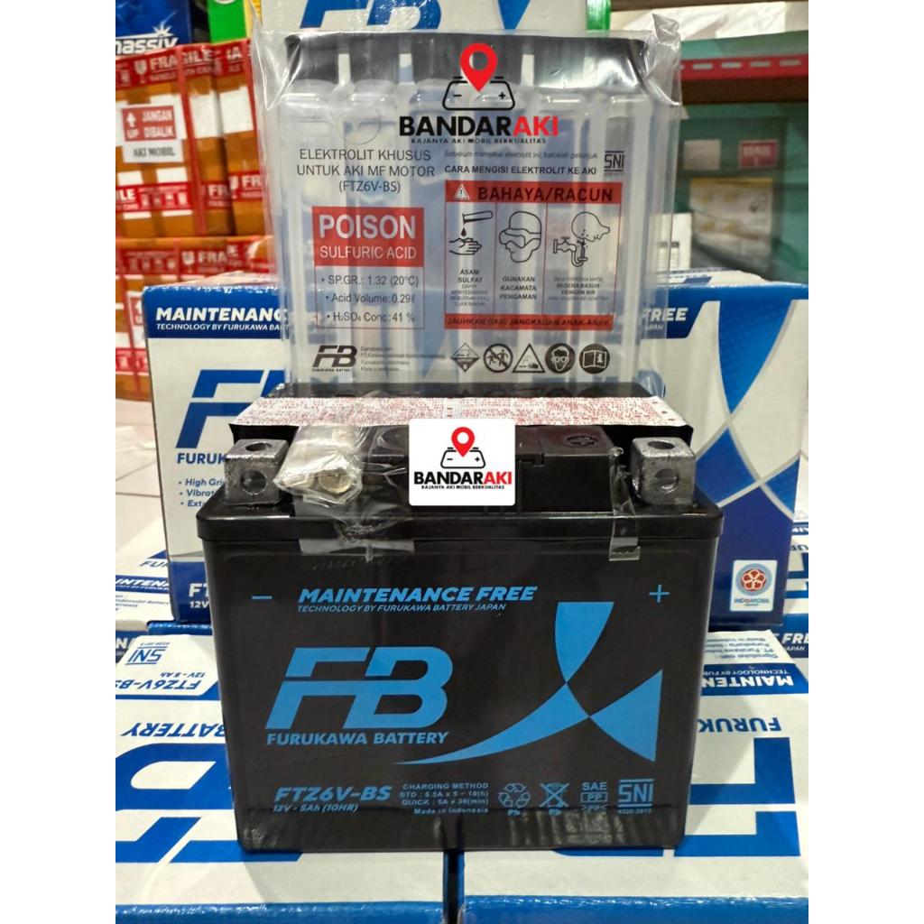 Aki Furukawa Battery FB FTZ6V-BS / GTZ6V Jaminan 100 % Original AKI KERING