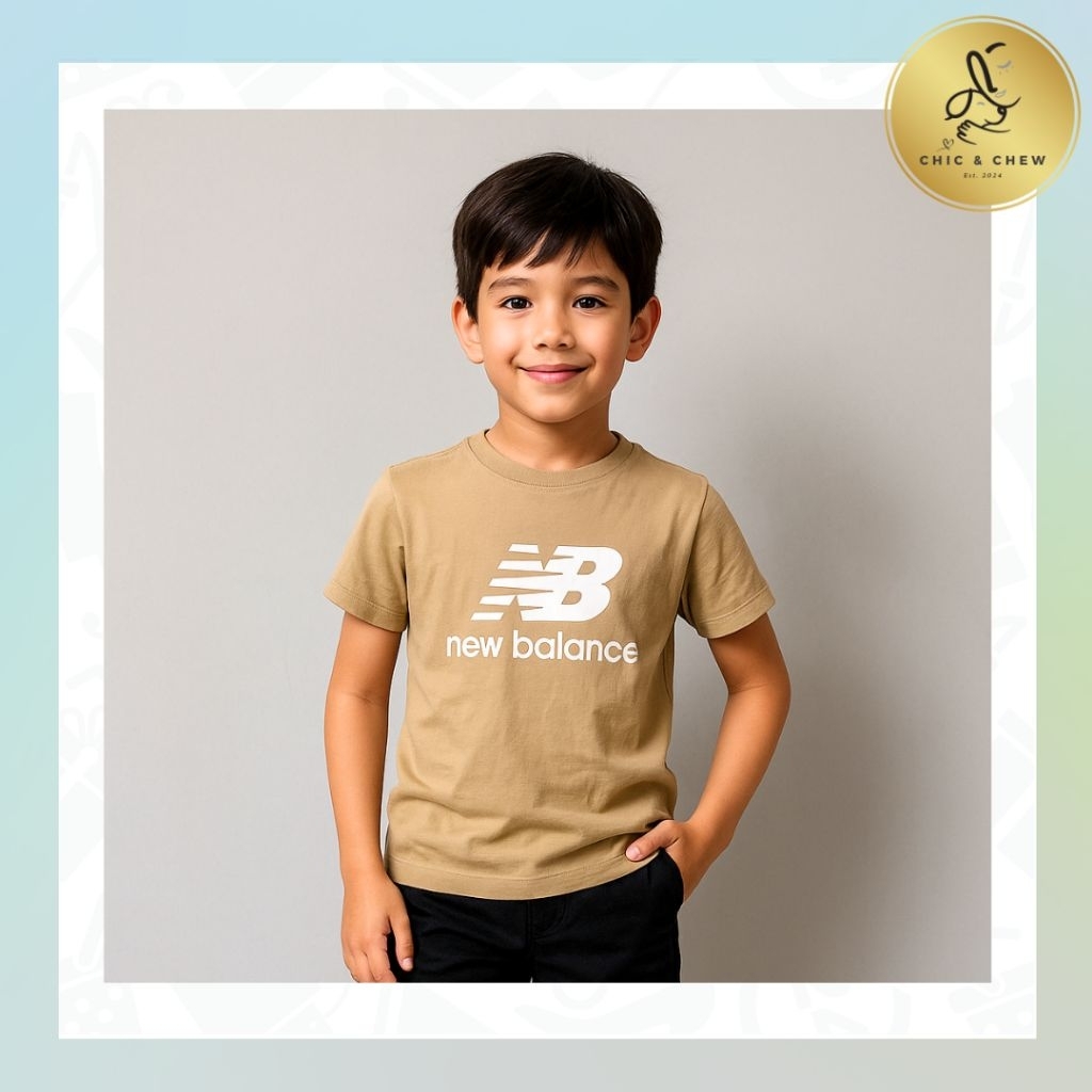 Kaos Anak warna cream | Kaos santai sporty anak cowok | Boys tee