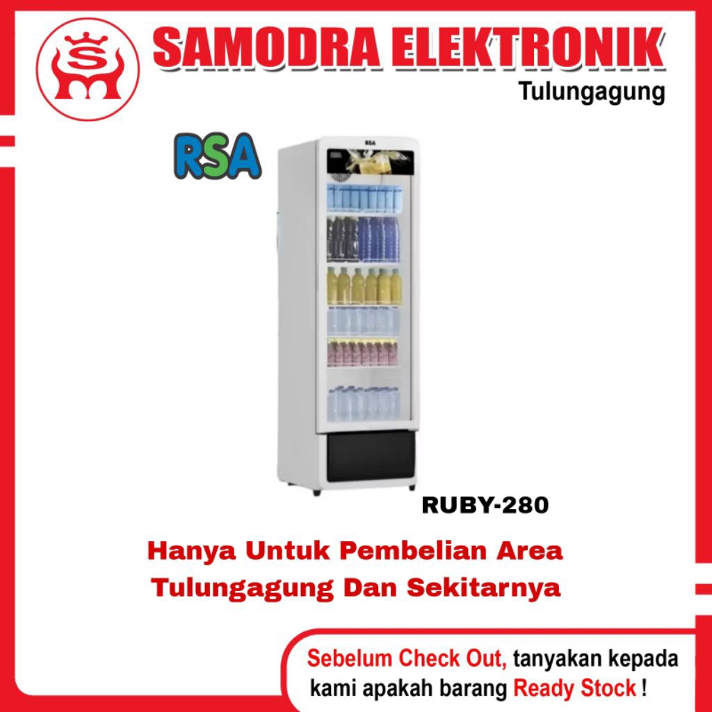 Showcase RSA RUBY-280 | Showcase 1 Pintu 280 Liter Rsa