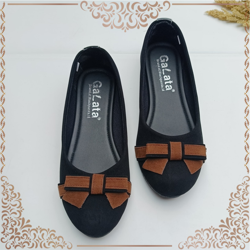 Black Panda Poni Coffee - Sepatu Black Panda Original - Flat Shoes Wanita