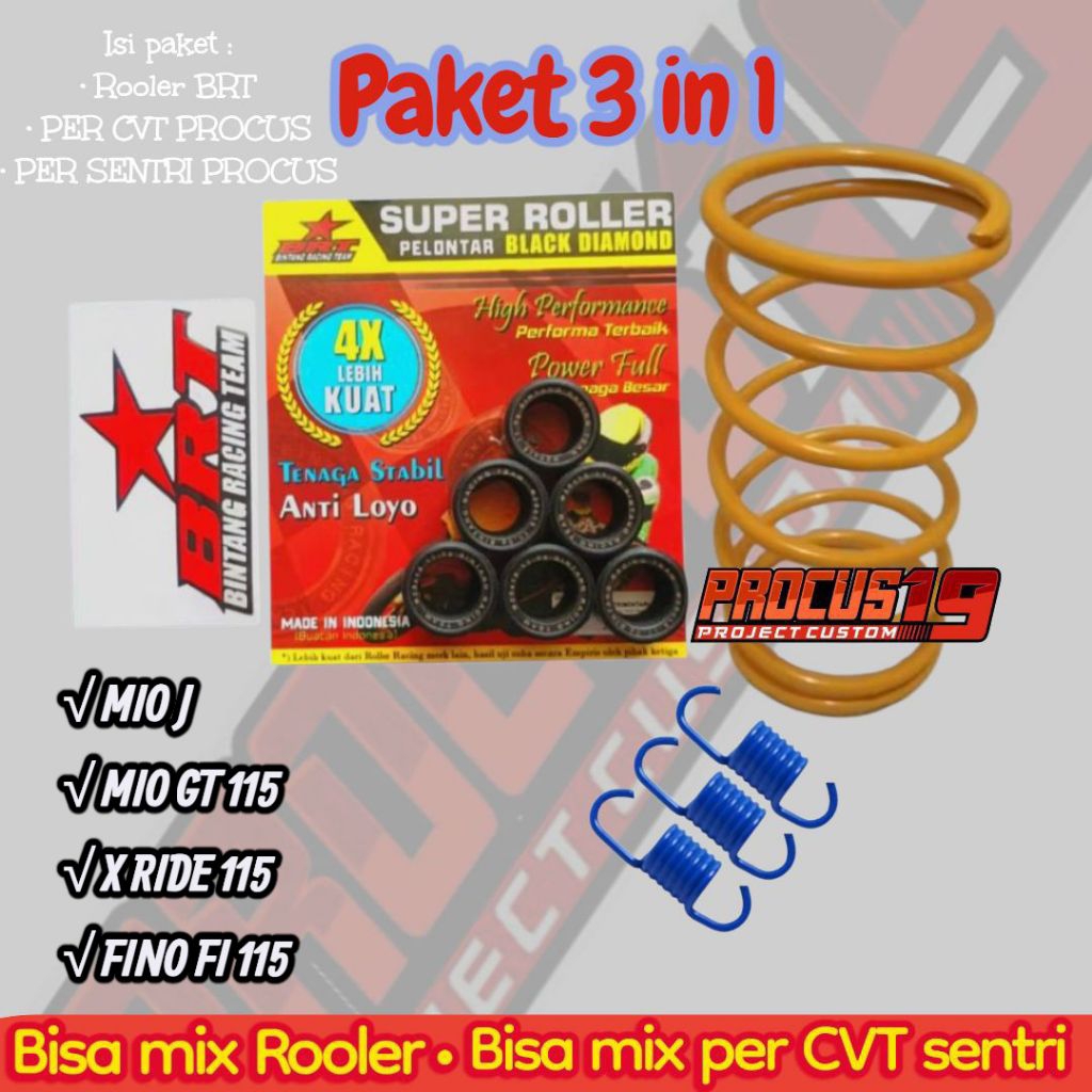 PAKET UPGRADE CVT MIO J X RIDE SOUL GT 115 FINO FI 115