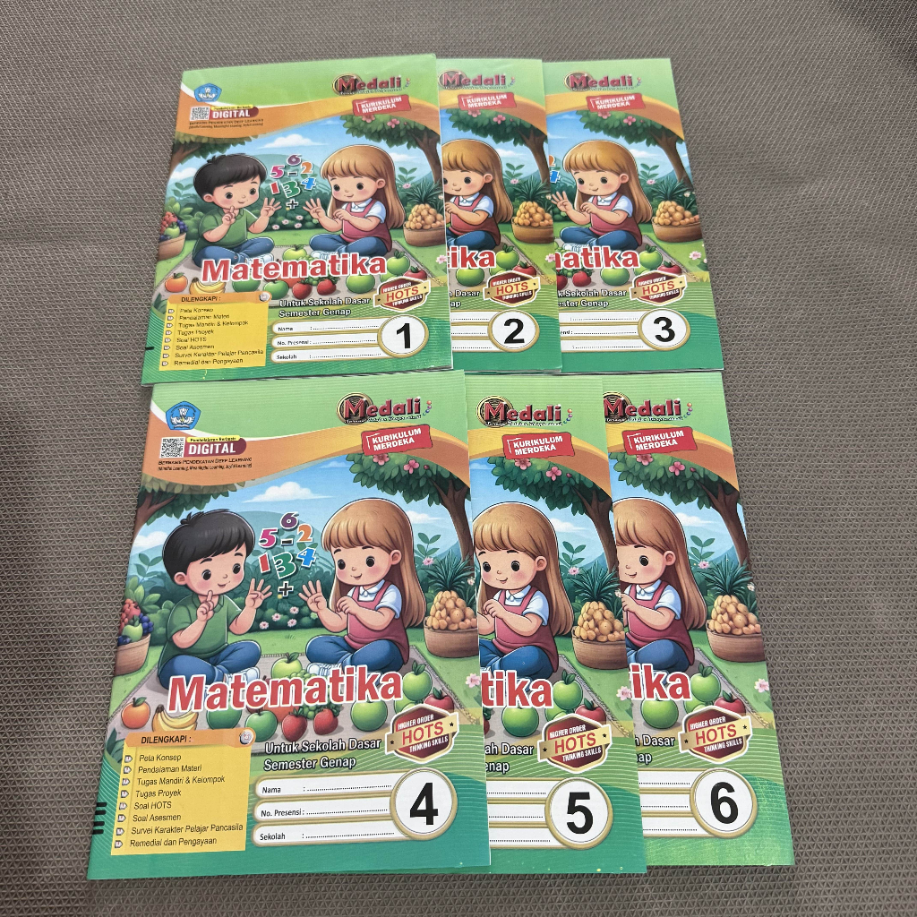Buku LKS Matematika Kelas 1-6 SD/MI Semester Genap Kurikulum Merdeka