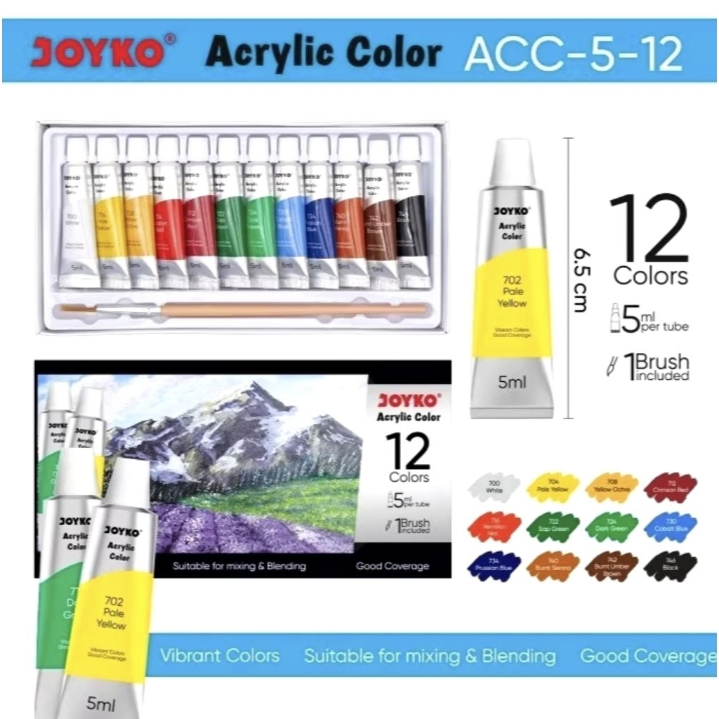 Cat Akrilik 12 Warna Joyko
