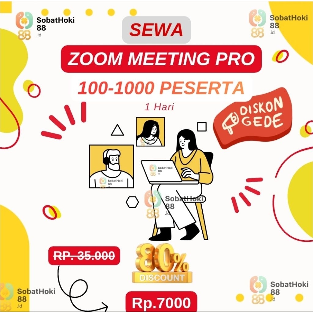 [PALING MURAH] SEWA ZOOM MEETING PRO 100 500 1000 PESERTA  1 HARI  FULL GARANSI I ANTI LIMIT 45 MENI