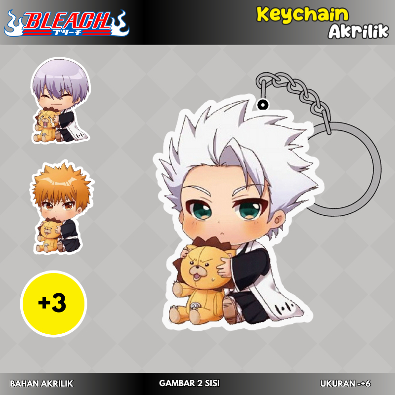 [Bleach] Gantungan kunci & strap handphone akrilik karakter Toshiro anime Bleach