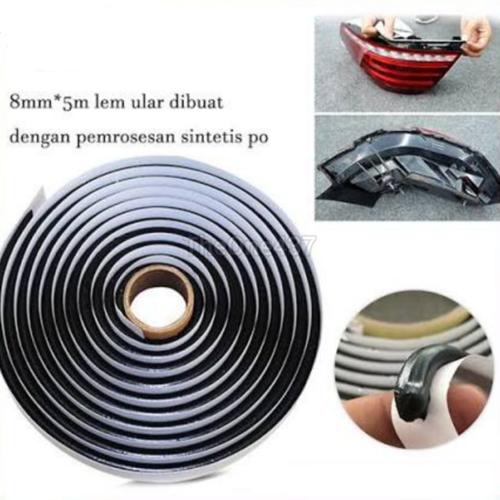 LEM MIKA LAMPU HEADLAMP 7,9Mm MOBIL MOTOR SNAKE GLUE ULAR BUTYL SEALANT GUN / LEM KACA MOBIL/LEM HEA