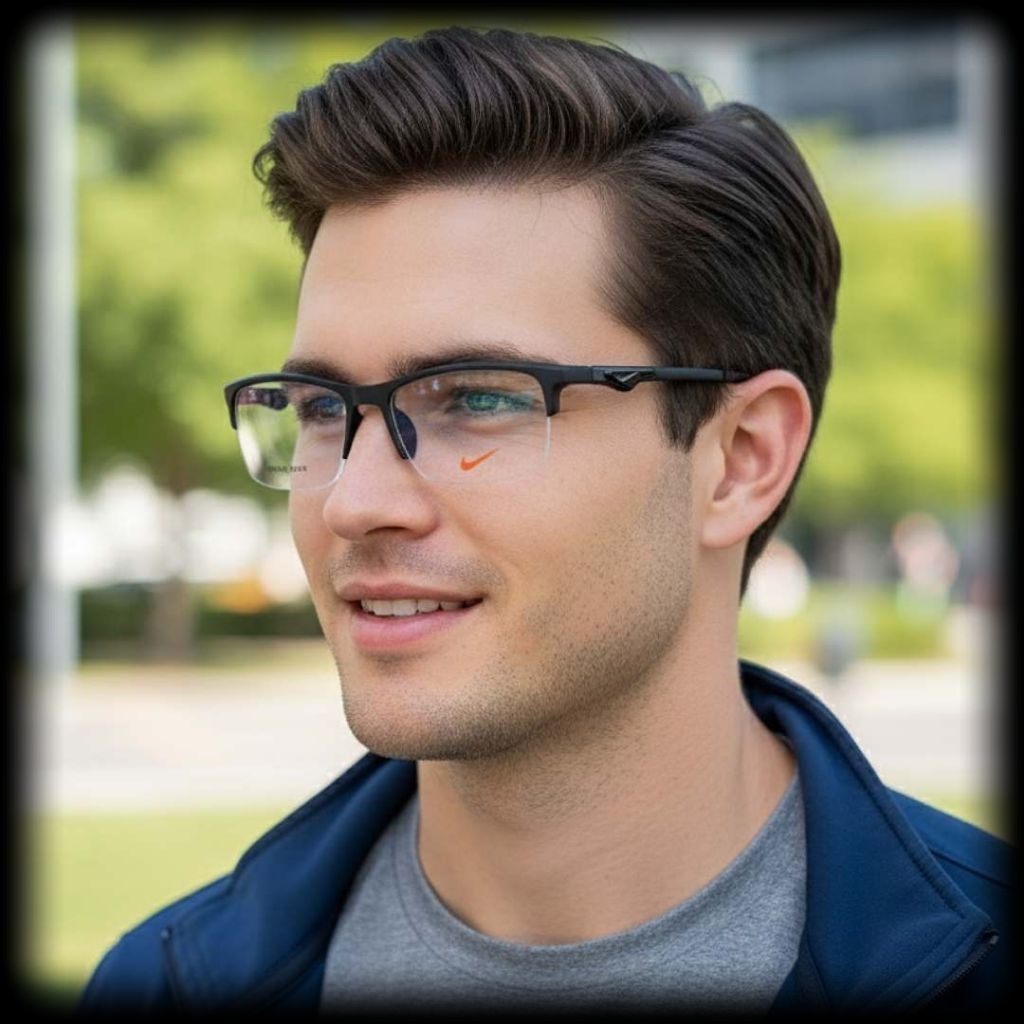 FRAME KACAMATA SPORTY NIKE 7730 Model Keren Setengah Bingkai Plastik HALF FRAME Kualitas Bagus Kuat 