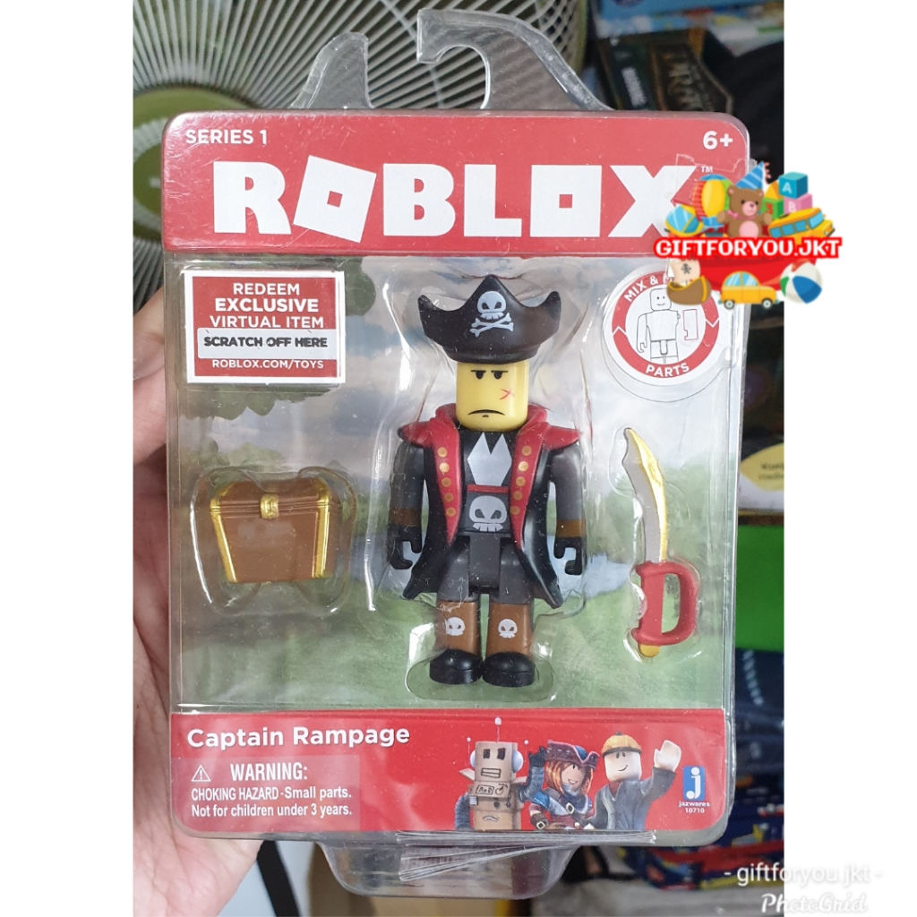 Roblox Captain Rampage Mainan Action Figure Game Pack Toy Series 1 Kid Pretend Play Playset Imajinat