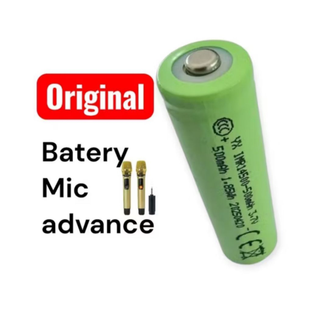 3PCS BATERAI CHARGE MIC ADVANCE AA / A2 14.500 - 500 MAH 3,7 VOLT