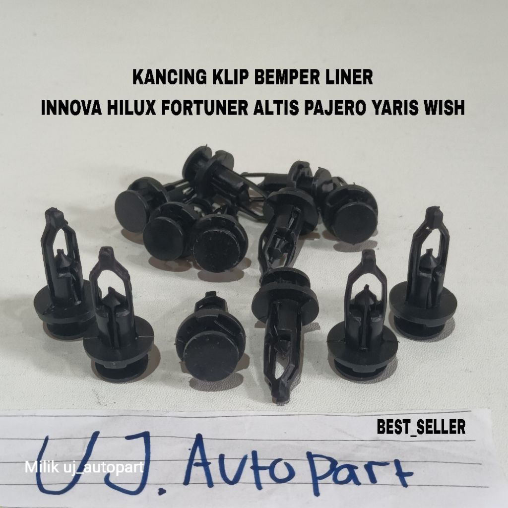 kancing klip liner bemper innova fortuner altis hilux yaris wish agya ayla dll original