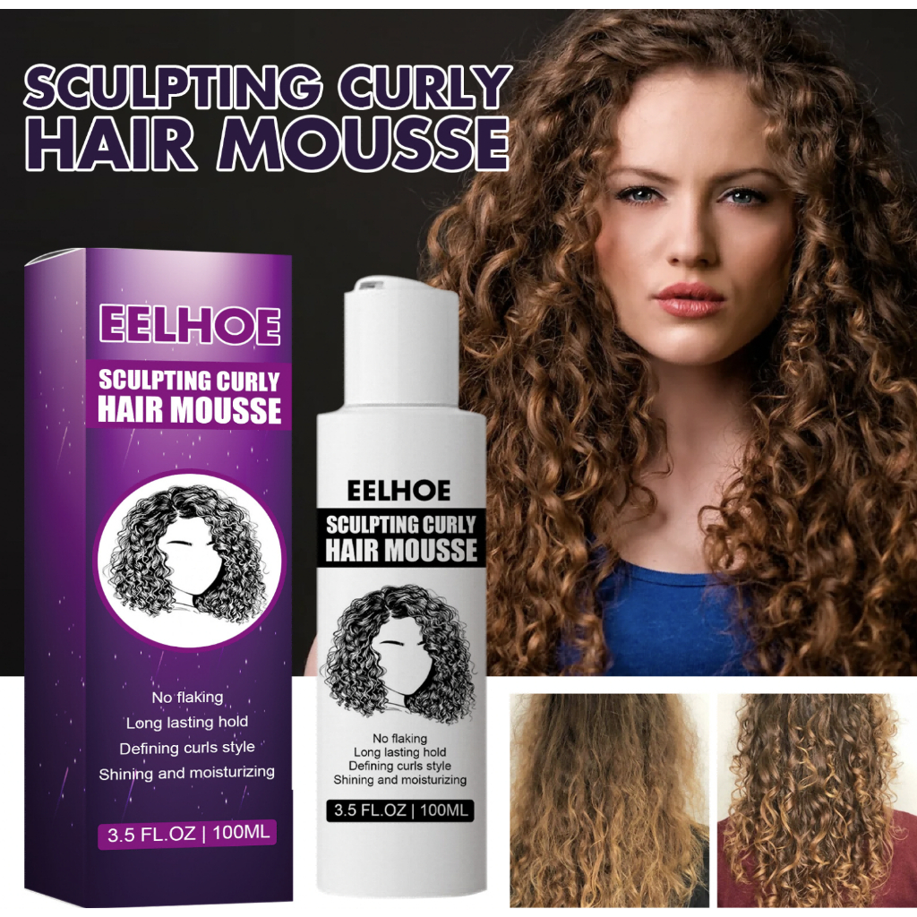Gel Rambut Keriting Perawatan Rambut Keriting Elastin Hair Mousse For Curly Hair