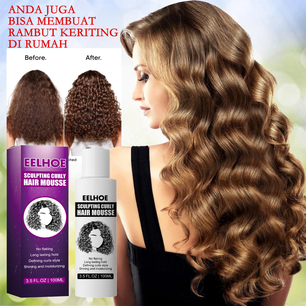 Gel Rambut Keriting Perawatan Rambut Keriting | EELHOE Curl Cream Rambut Keriting Tidak Lengket